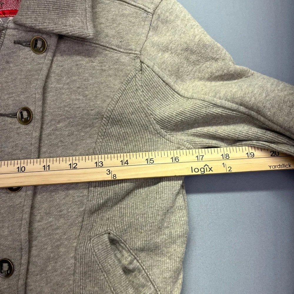 Free People Knit Jacket Cropped Button Up Beige Casual S/P Gorpcore Grunge‎